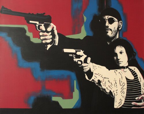 Leon, der Profi (Der Schuss) by Petra Kaindel, Painting for Sale on Singulart