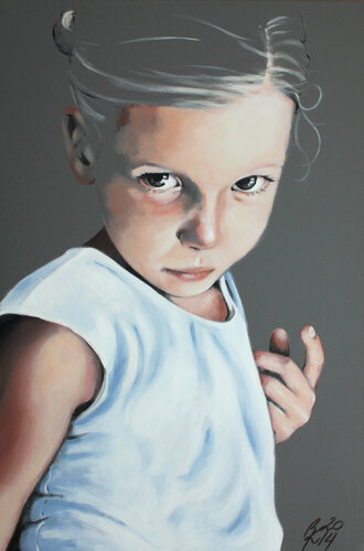 Little girl van Petra Kaindel, Schilderij te koop op Singulart