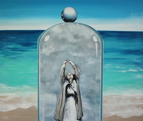 Everywhere you go you always take the weather with you by Petra Kaindel, Painting for Sale on Singulart