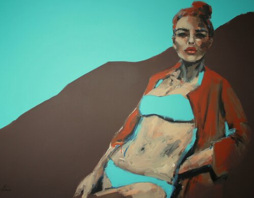 BEACH BABY no 4 by Petra Kaindel, Painting for Sale on Singulart