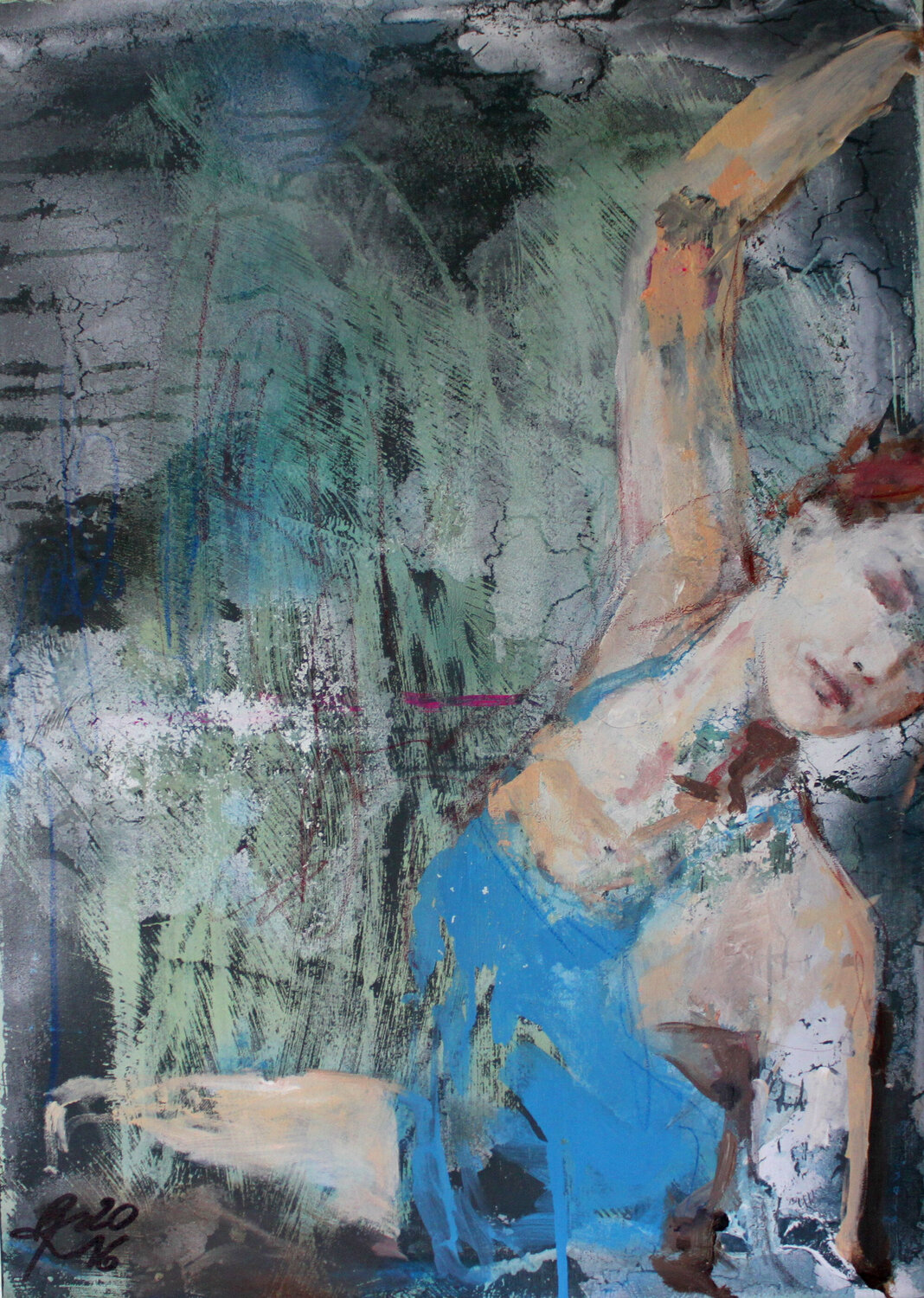 WILD WATER Petra Kaindel Peinture originale à vendre