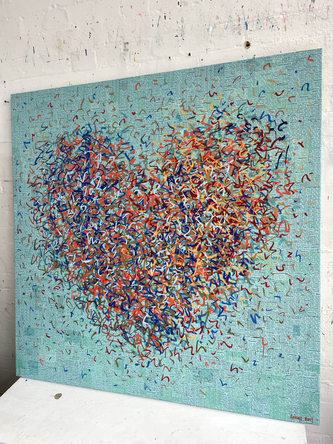 Summertime Optimist door George Hall (2025) : Schilderij Acryl, Inkt op  Canvas - Singulart, image size:1125x1500