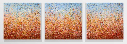 Outback Oondiri- Triptych- acrylic painting on canvas van George Hall, Schilderij te koop op Singulart