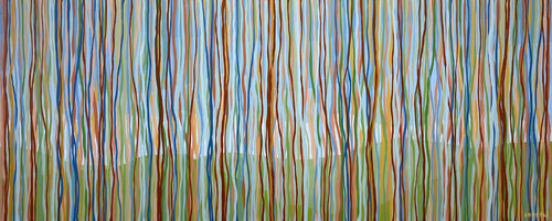 Currarong Yarrabee - 152 x 61cm acrylic on canvas van George Hall, Schilderij te koop op Singulart