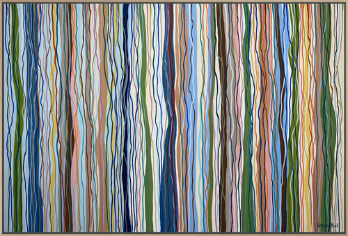 Funk to the Groove Framed - 140 x 95cm acrylic on canvas van George Hall, Schilderij te koop op Singulart