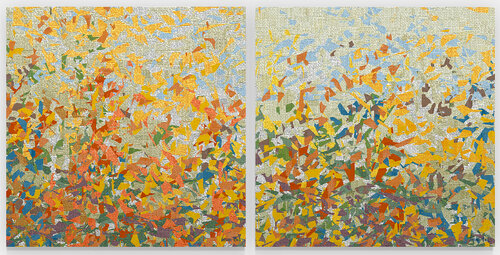 Spring News Duo- 101 cm square each van George Hall, Andere media te koop op Singulart