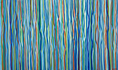 Funk Stream- 152 x 92cm acrylic on canvas van George Hall, Schilderij te koop op Singulart