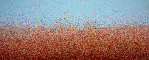 The Watarrka Dance 152 x 76cm acrylic on canvas van George Hall, Schilderij te koop op Singulart