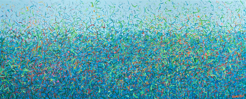 The Daintree Dance 152 x 61cm acrylic on canvas van George Hall, Schilderij te koop op Singulart