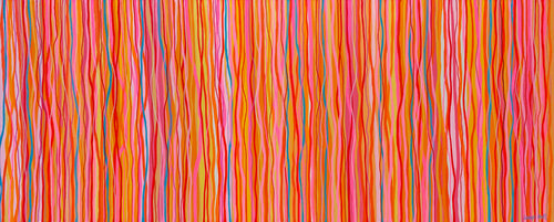 Funky Groover - 152 x 61cm acrylic on canvas van George Hall, Schilderij te koop op Singulart