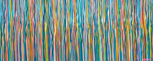 Yarrabee Funk - 152 x 61cm acrylic on canvas di George Hall, Pittura in vendita su Singulart