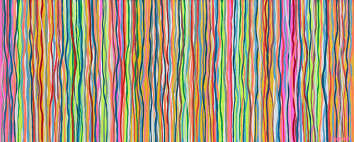 Neon Funk - 152 x 61cm acrylic on canvas di George Hall, Pittura in vendita su Singulart