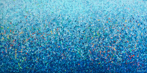 Tallebudgera Water Dance 152 x 76cm acrylic on canvas di George Hall, Pittura in vendita su Singulart