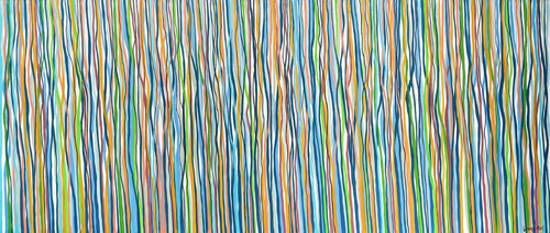 Soul Train - 200 x 85cm acrylic on canvas di George Hall, Pittura in vendita su Singulart