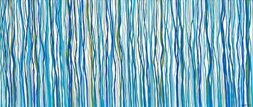 Current Sea- 200 x 85cm acrylic on canvas di George Hall, Pittura in vendita su Singulart
