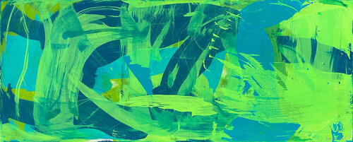 Perception Two 152 x 61cm acrylic on canvas di George Hall, Pittura in vendita su Singulart