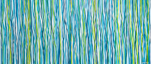 River Current - 200 x 85cm acrylic on canvas di George Hall, Pittura in vendita su Singulart