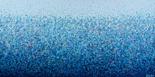 Bondi Water Dance 152 x 76cm acrylic on canvas di George Hall, Pittura in vendita su Singulart