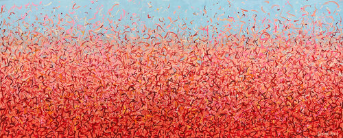 Neon Oondiri 152 x 61cm acrylic on canvas George Hall