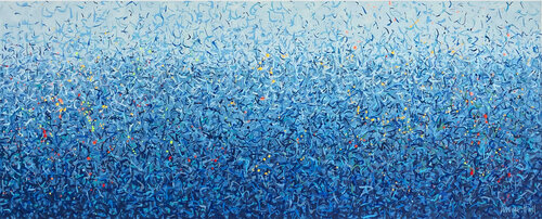 Water Dancers 152 x 61cm acrylic on canvas di George Hall, Pittura in vendita su Singulart