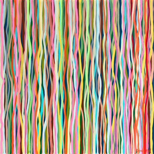 Groove to the Move- 66 x 66cm acrylic on canvas di George Hall, Pittura in vendita su Singulart