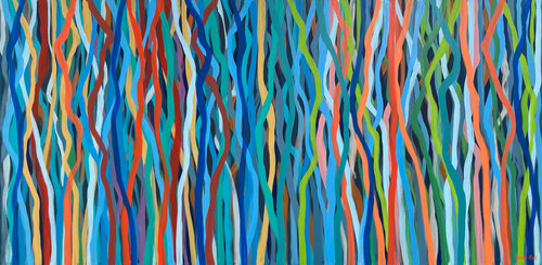 Shadow Funk 200 x 97cm acrylic on canvas di George Hall, Pittura in vendita su Singulart