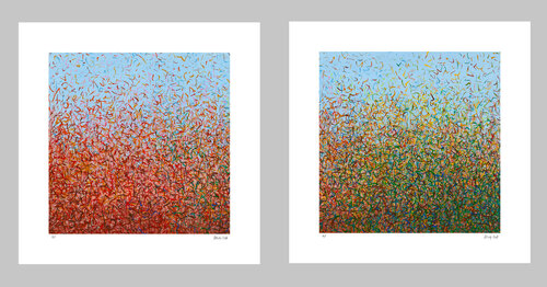 Oodnadatta Series - Set of 2 Limited Edition Giclee Print - 84cm each de George Hall, Digital a la venta en Singulart