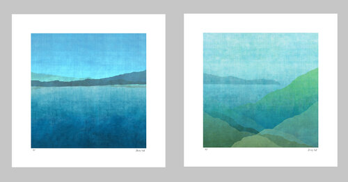 Gradual Land Series - Set of 2 Limited Edition Giclee Print - 84cm each par George Hall, Digital en vente sur Singulart