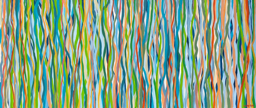 Spring Funk - 200 x 85cm acrylic on canvas di George Hall, Pittura in vendita su Singulart
