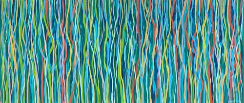 Deep Sea Dance - 200 x 85cm acrylic on canvas di George Hall, Pittura in vendita su Singulart