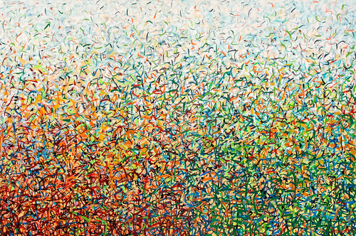 Garden Harbour 152 x 101cm acrylic on canvas di George Hall, Pittura in vendita su Singulart