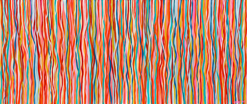 Vital Funk - 200 x 85cm acrylic on canvas di George Hall, Pittura in vendita su Singulart