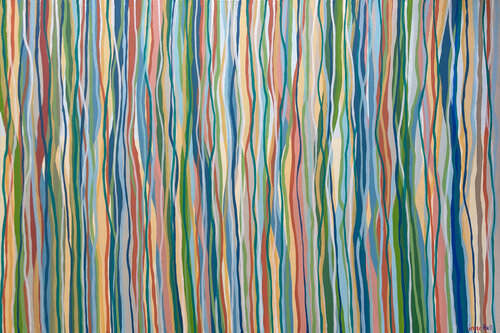 Groove On- 183 x 122cm acrylic on canvas di George Hall, Pittura in vendita su Singulart