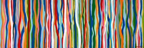 Queer Town - 152 x 51cm acrylic on canvas di George Hall, Pittura in vendita su Singulart