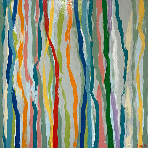 Proud 2023 - 117 x 117cm acrylic on canvas George Hall