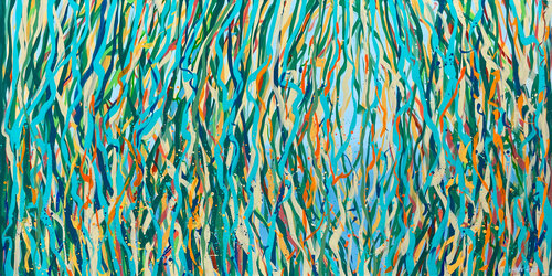 Yarrabee View - 152 x 76cm - acrylic on canvas di George Hall, Pittura in vendita su Singulart