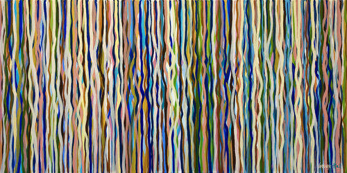 Village of Funk - 140 x 70cm - acrylic on canvas di George Hall, Pittura in vendita su Singulart