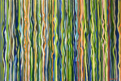 Funky Town 120 x 80cm acrylic on canvas di George Hall, Pittura in vendita su Singulart