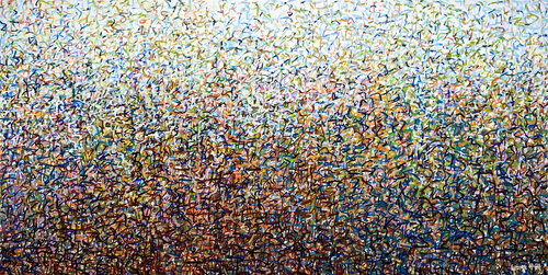 The Australian Dance 152 x 76cm acrylic on canvas di George Hall, Pittura in vendita su Singulart
