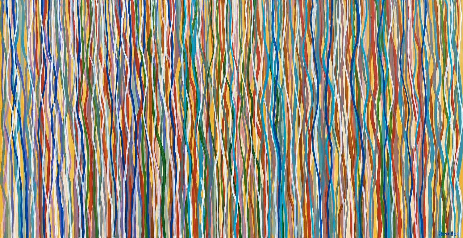 Funk and Move - 198 x 102cm acrylic on canvas George Hall Originalgemälde zu verkaufen