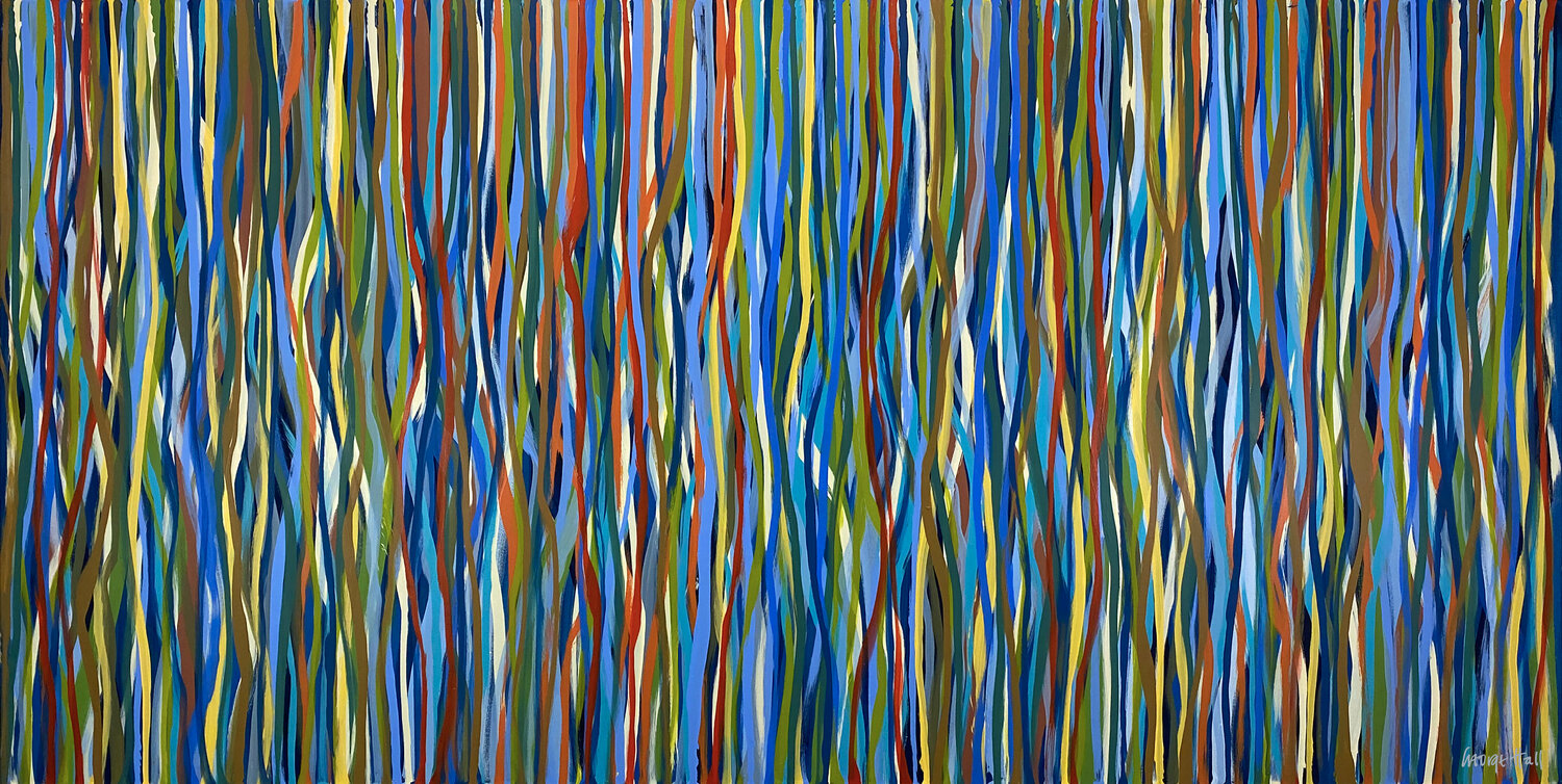 Jungle Soul - 183 x 92cm acrylic on canvas George Hall Dipinto originale in vendita