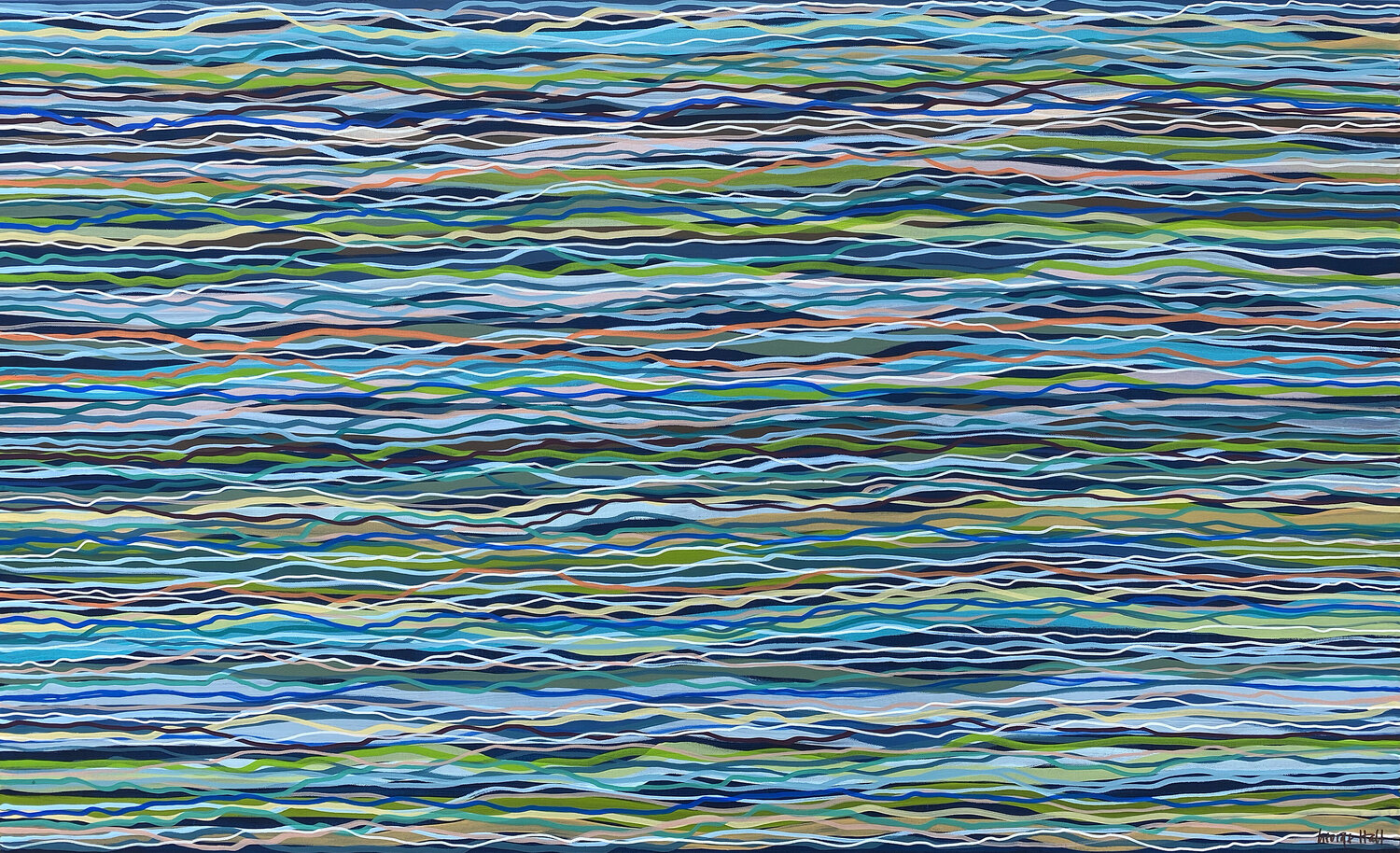 Splash- 152 x 92cm acrylic on canvas George Hall