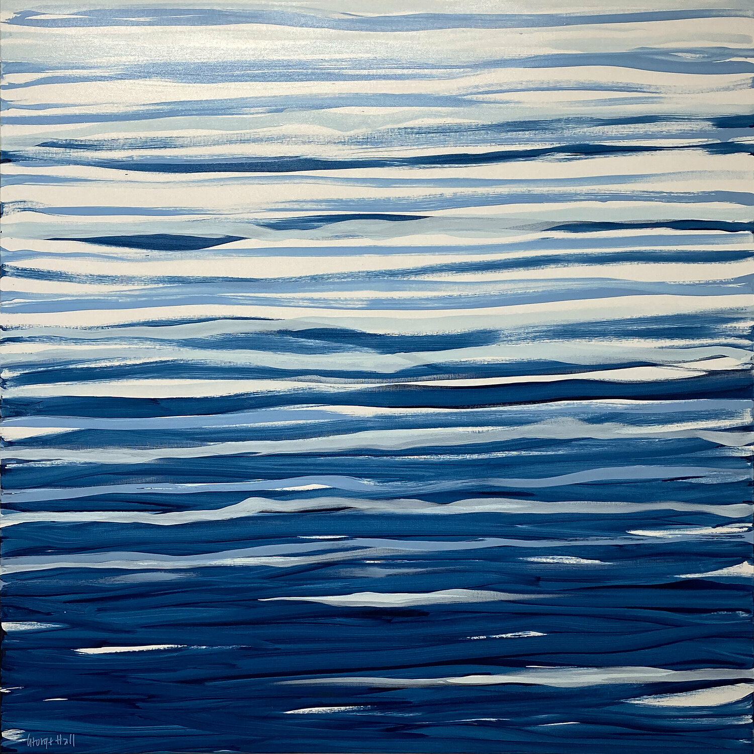 Drifting 122 x 122cm acrylic on canvas George Hall