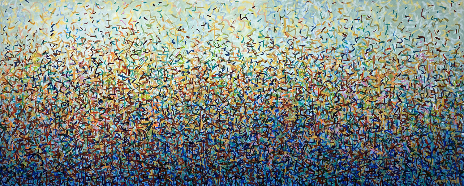 Bangalow Dancers 152 x 61cm acrylic on canvas George Hall Dipinto originale in vendita