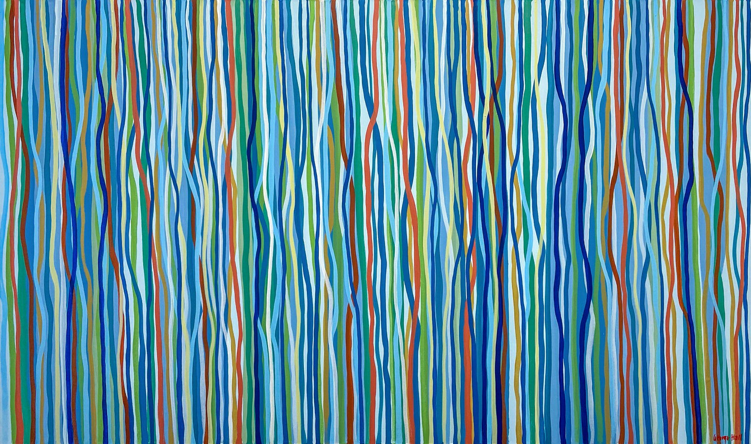 Funk Stream- 152 x 92cm acrylic on canvas George Hall