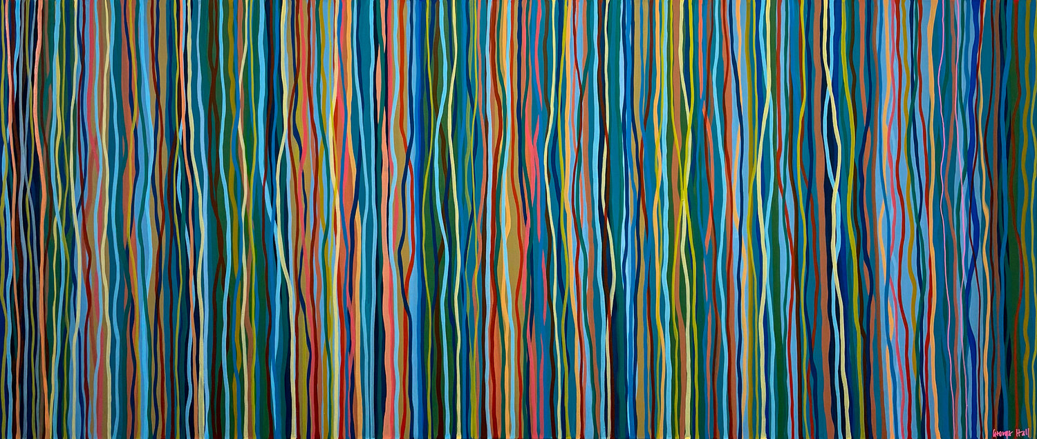 Soulful Funk - 198 x 84cm acrylic on canvas George Hall Dipinto originale in vendita
