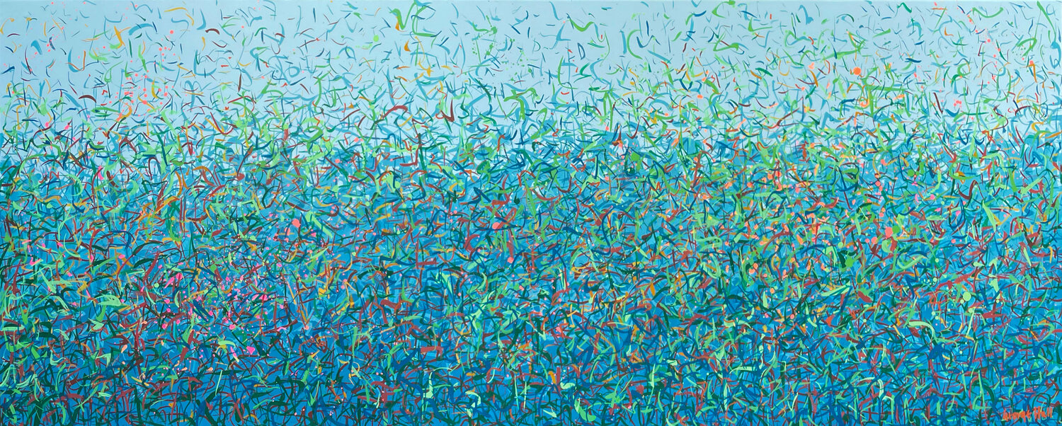 The Daintree Dance 152 x 61cm acrylic on canvas George Hall