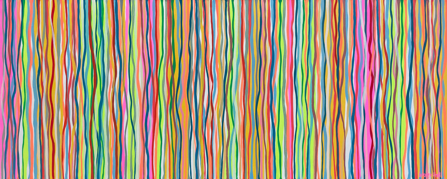 Neon Funk - 152 x 61cm acrylic on canvas George Hall Dipinto originale in vendita