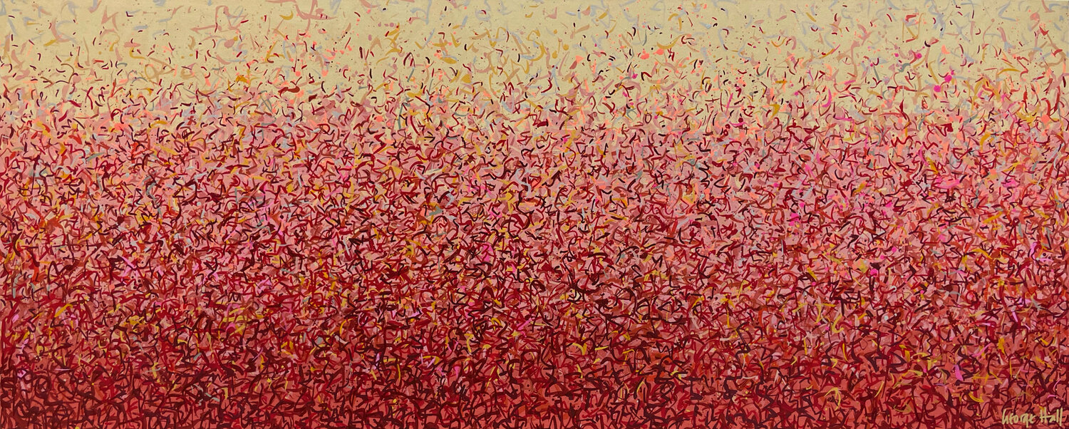 Oondiri Mornings 152 x 61cm acrylic on canvas George Hall Originalgemälde zu verkaufen