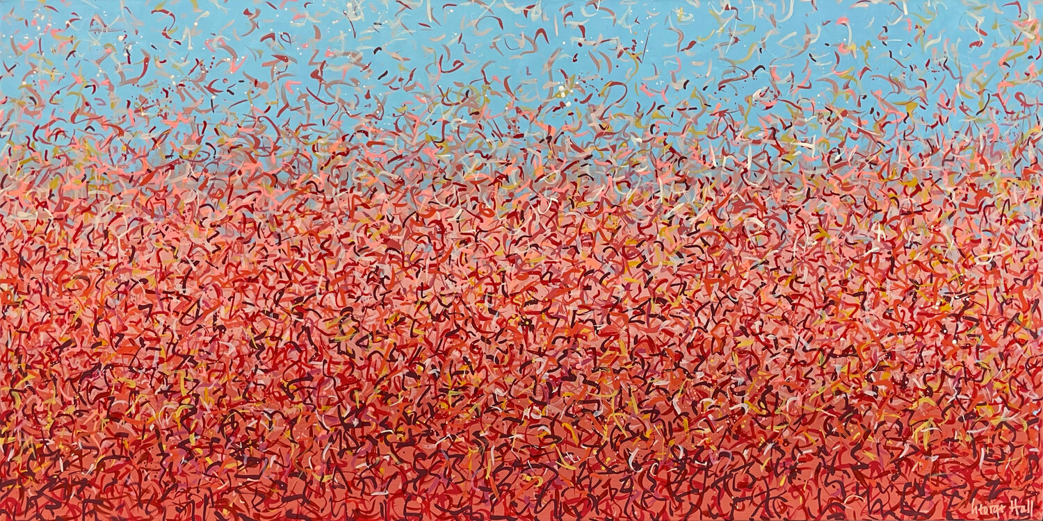 Oondiri Lands 152 x 76cm acrylic on canvas George Hall Originalgemälde zu verkaufen